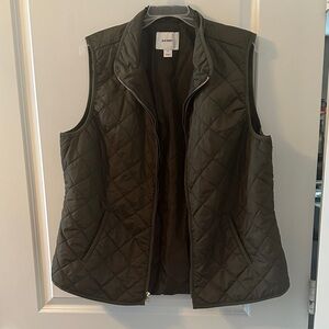 Old Navy Dark Green Quilted Vest
